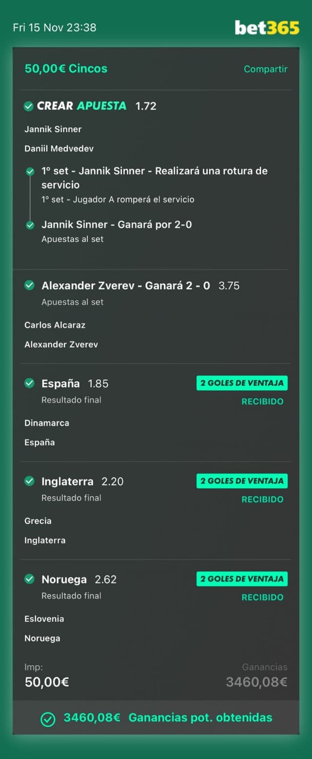 Apuesta ganada 2